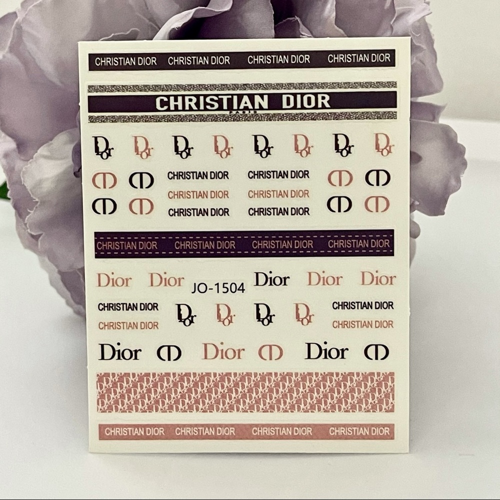 Luxury Designer Logo Fingernail Art Stickers